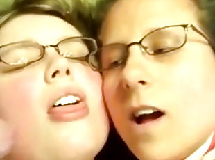 2 Geeky Schoolgirls Share The Facial
